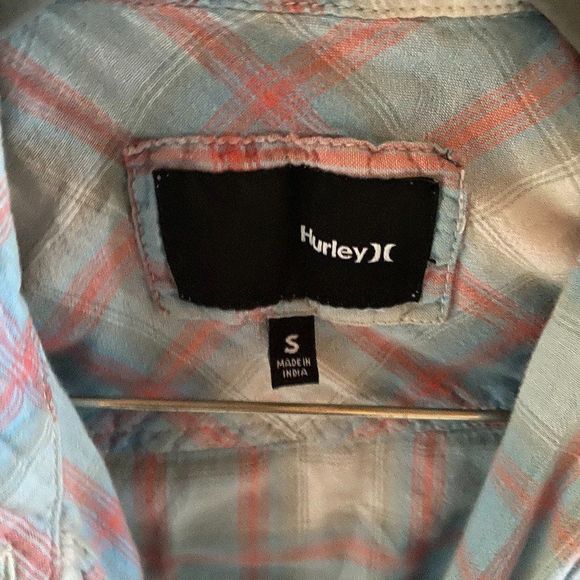 HURLEY LONG SLEEVE PLAID SIZE SMALL - Picture 6 of 7